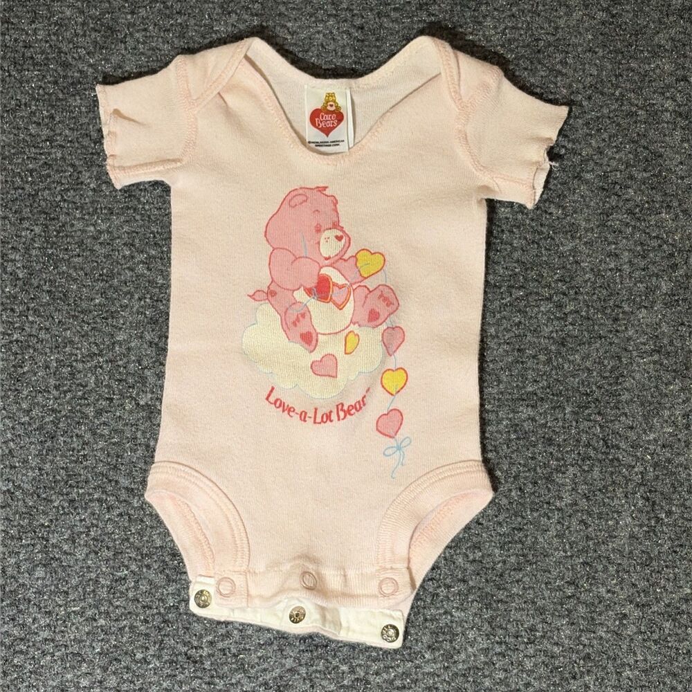 Care Bear One Piece Snap at Closed Tenderheart Bear Large up to 11 lbs Pink